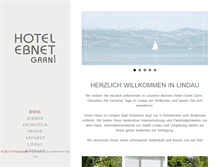 Tablet Screenshot of hotel-ebnet-lindau.de